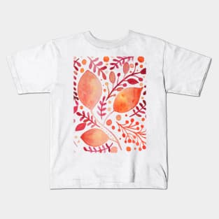 Autumn watercolor leaves Kids T-Shirt